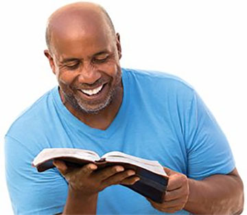 Man reading bible